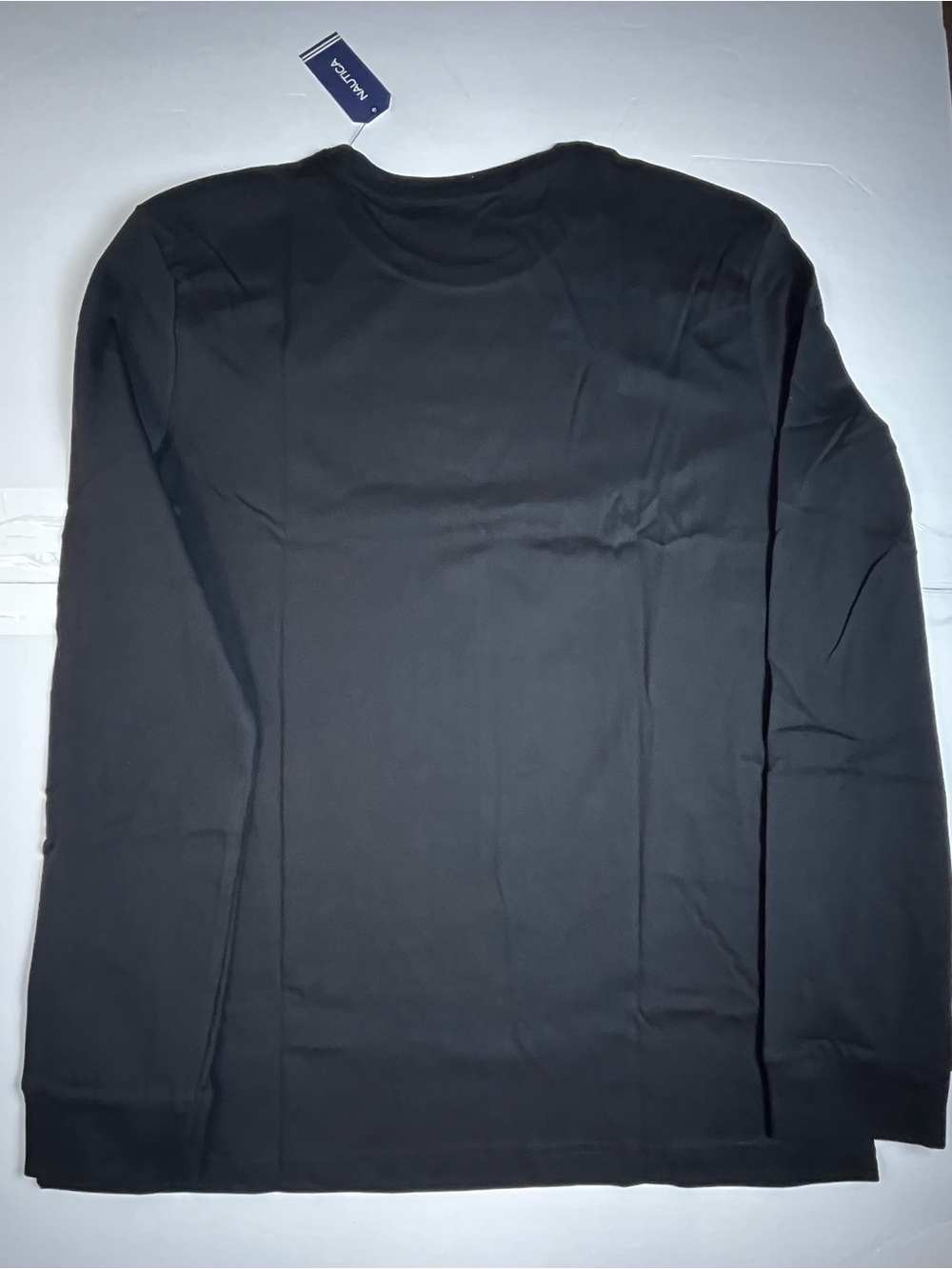 Nautica Long Sleeve Crew Tee in Black with Sail Logo NWT Large $12 - SKU 142 - Picture 3 of 8